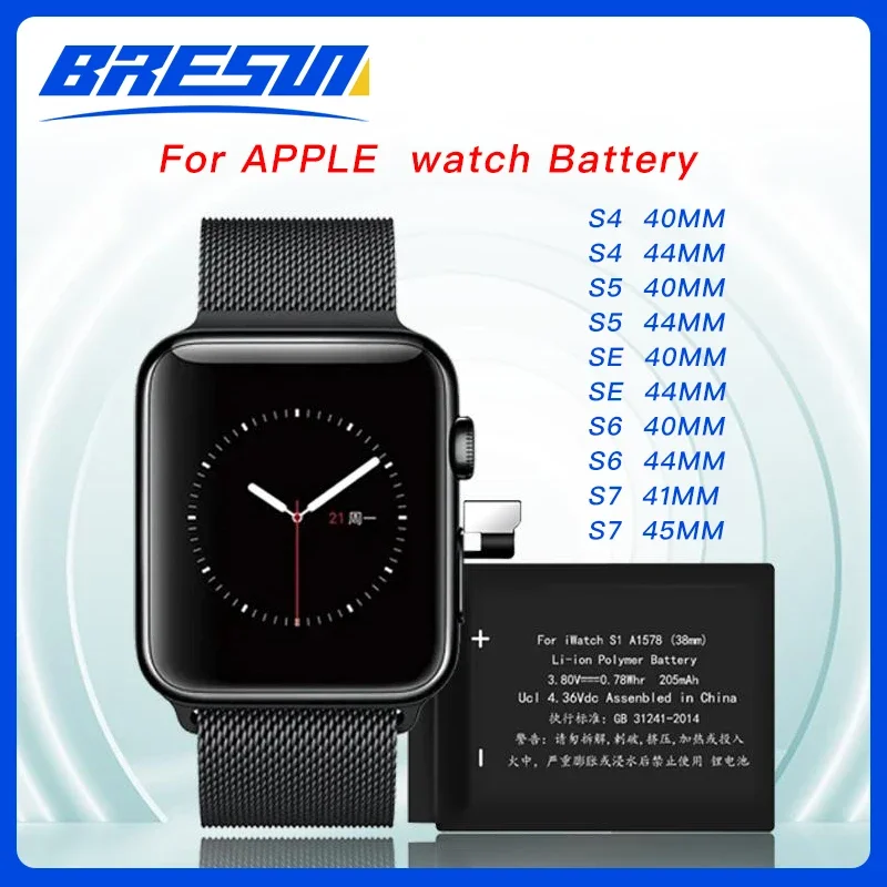 New Battery for Apple Watch Series SE 1 2 3 4 5 6 7 8 IWatch S1 S2 S3 GPS LTE S4 S5 S6 S7 S8 38/40/41/42/44/45MM