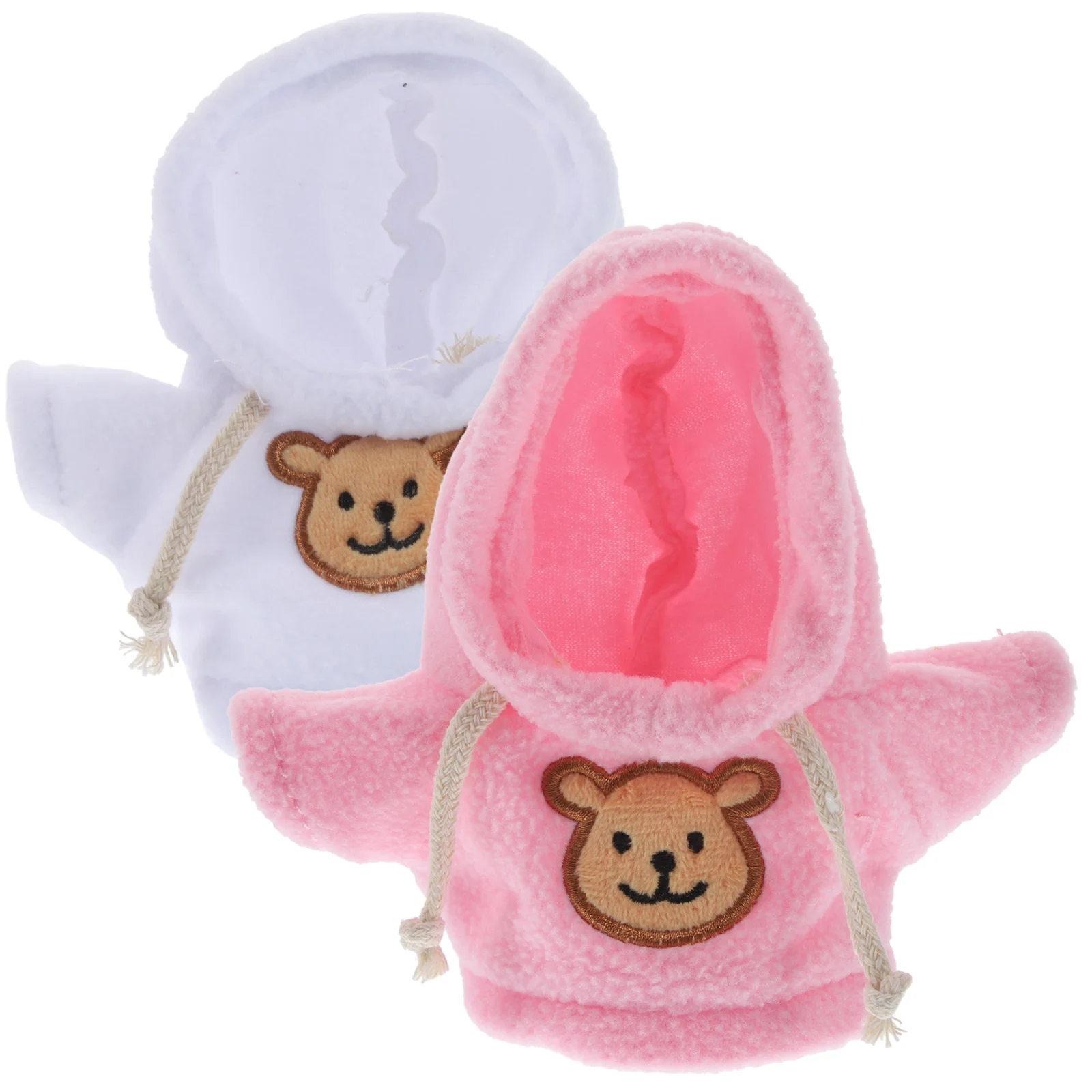 

Kawaii Plush Clothes Girl Toys Mini Bear Jacket with Hat Stuffed Animal Clothing