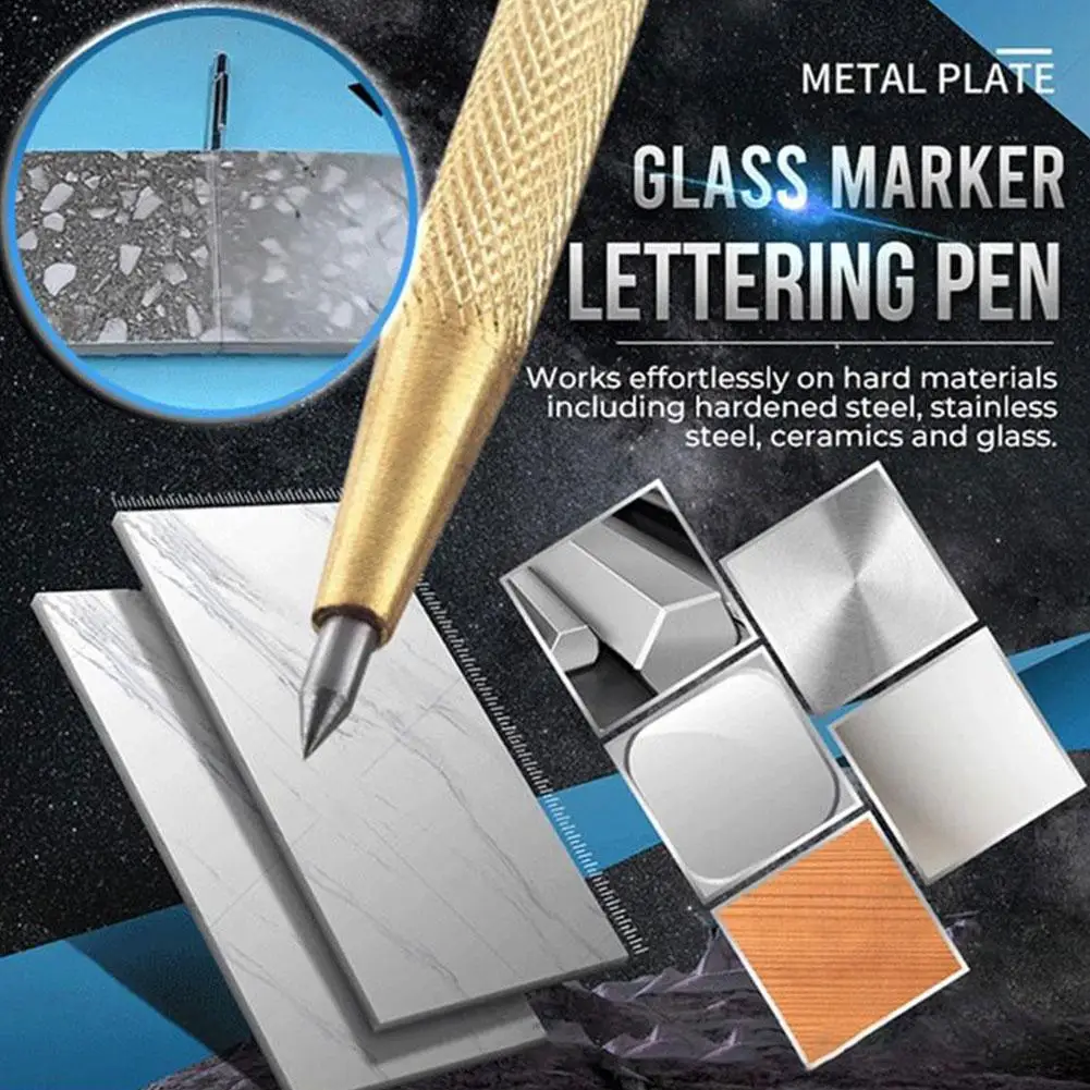 Pluma de trazado de aleación de tungsteno, pincel para azulejos, pluma de trazado importada, rotulador de vidrio Manual X9d0