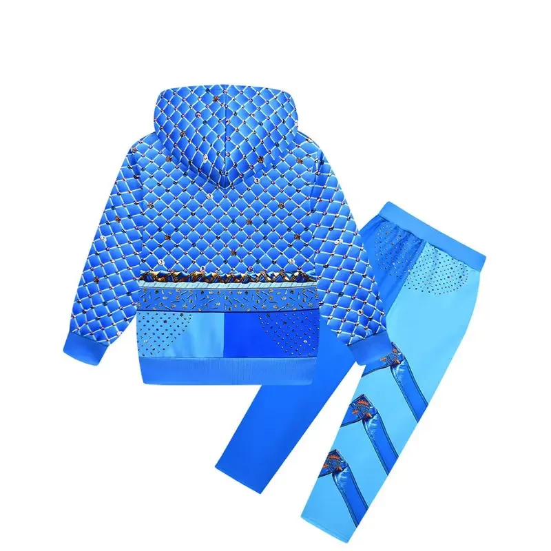 فيلم أحفاد 4 هوديي الاطفال تأثيري كلوي مقنعين طفل الفتيان هالوين ملابس الأطفال البلوز البلوز + السراويل 2 قطعة مجموعة