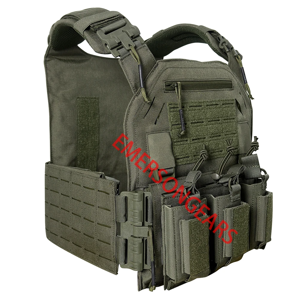 0305 Advanced 1000D Nylon Quick Release Modular Laser cutting Molle System Tactical Vest with Double Triple Magazine Pouch