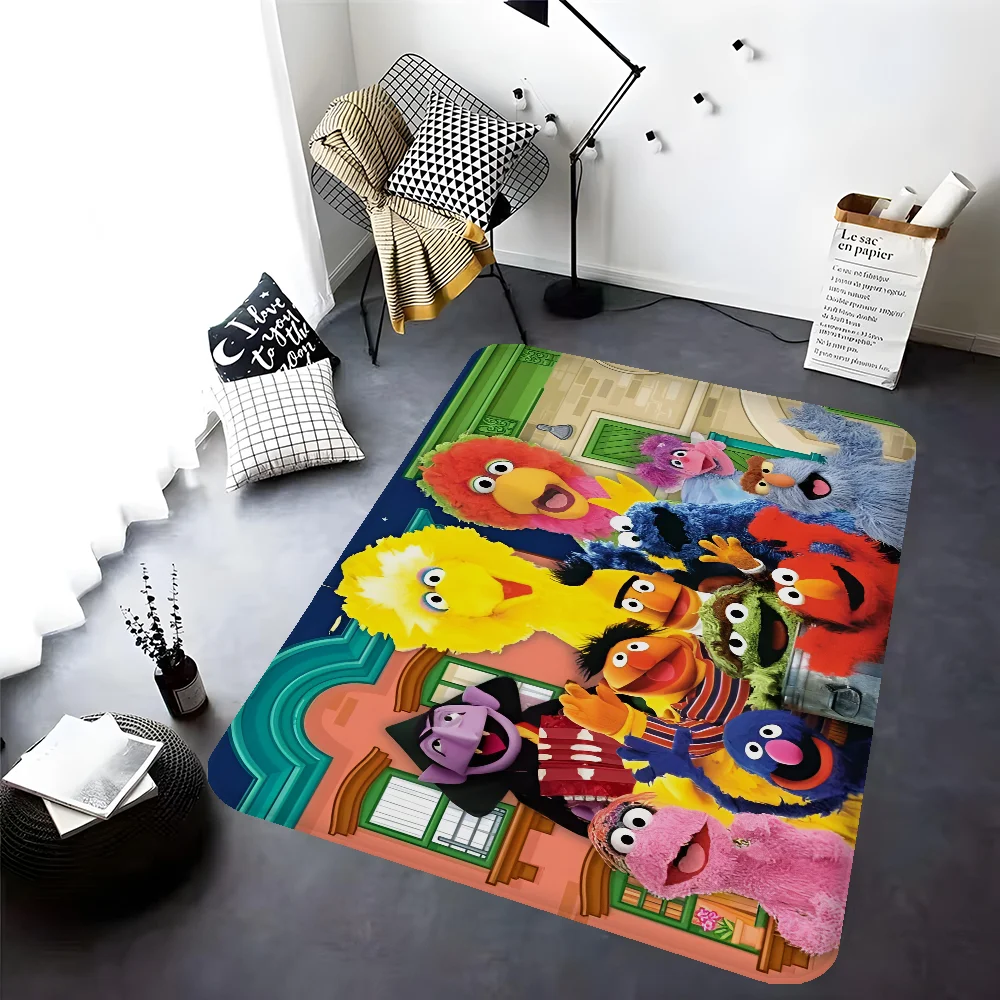 Sesame Street Bath Floor Mat Retro Multiple Choice Living Room Kitchen Rug Non-Slip Modern Home Decor