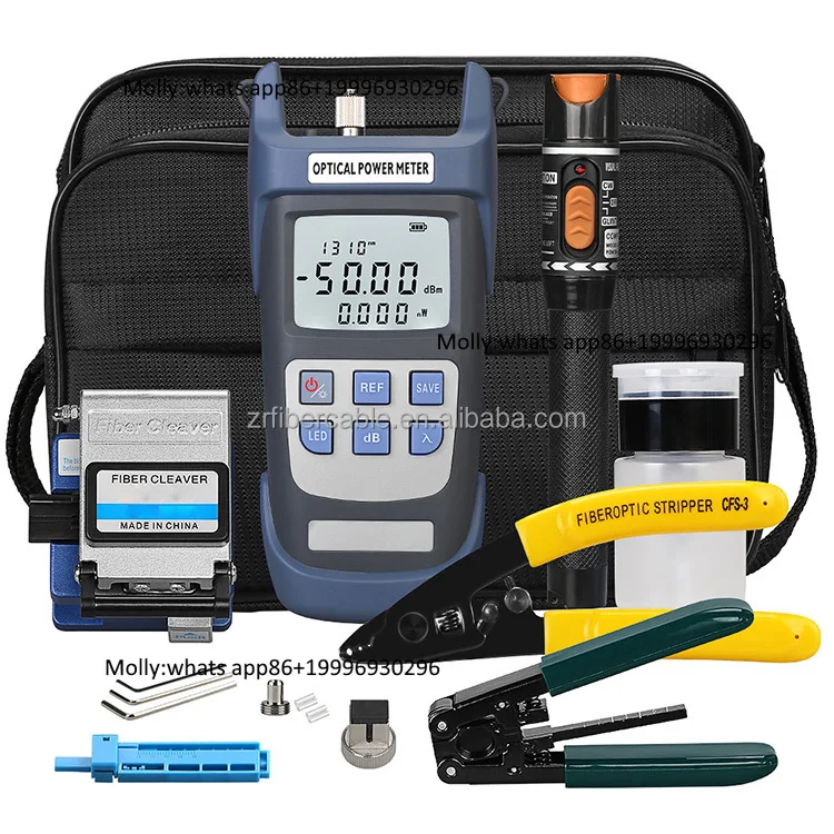 Fiber Optic Testing Tool Test Set Cold Connection Tool Set Optic Fiber Cable Termination Tool Kit