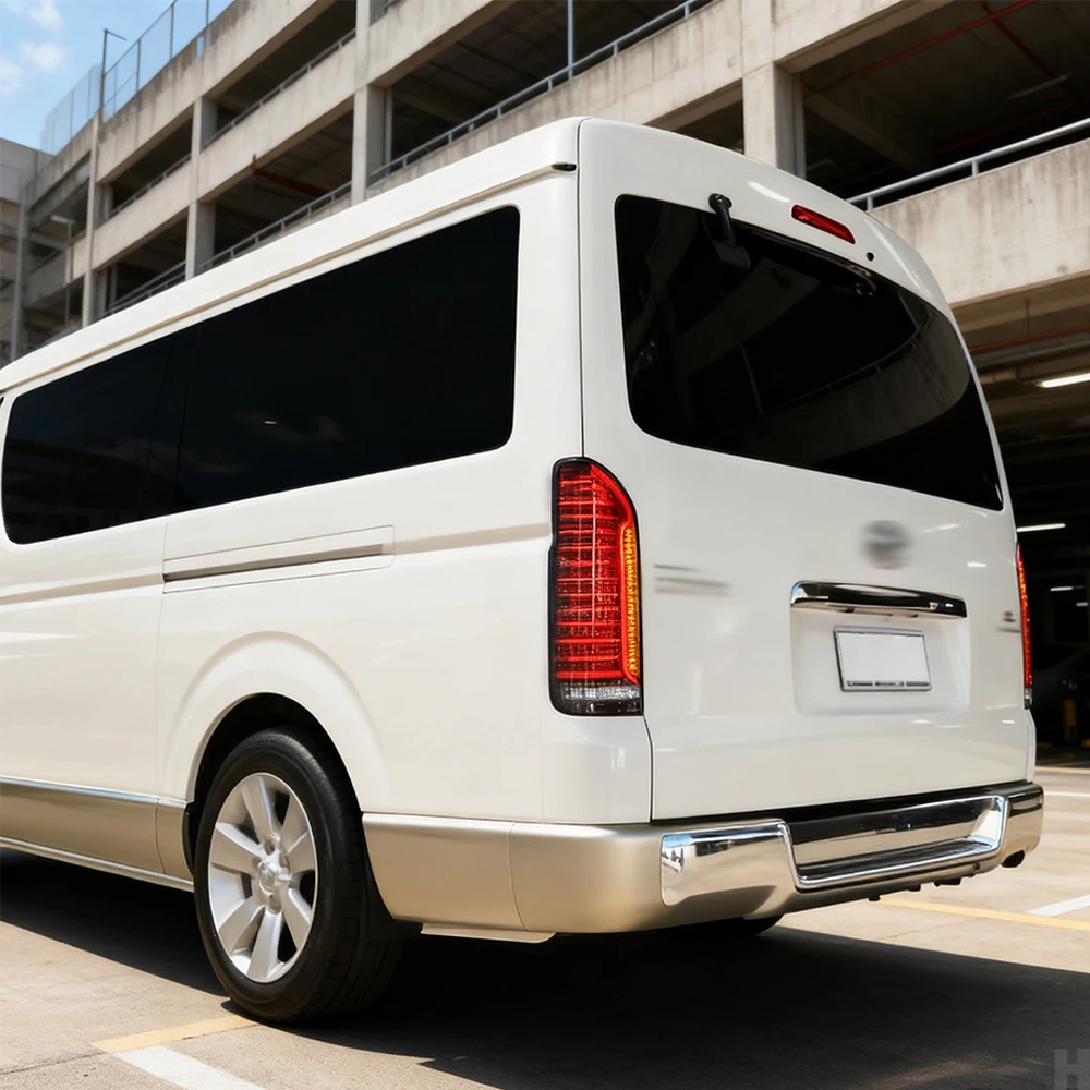 

Для Toyota Hiace 2005-2018 обновление заднего фонаря автомобиля в сборе, анимация запуска, светодиодный динамический указатель поворота, новые аксессуары для инструментов