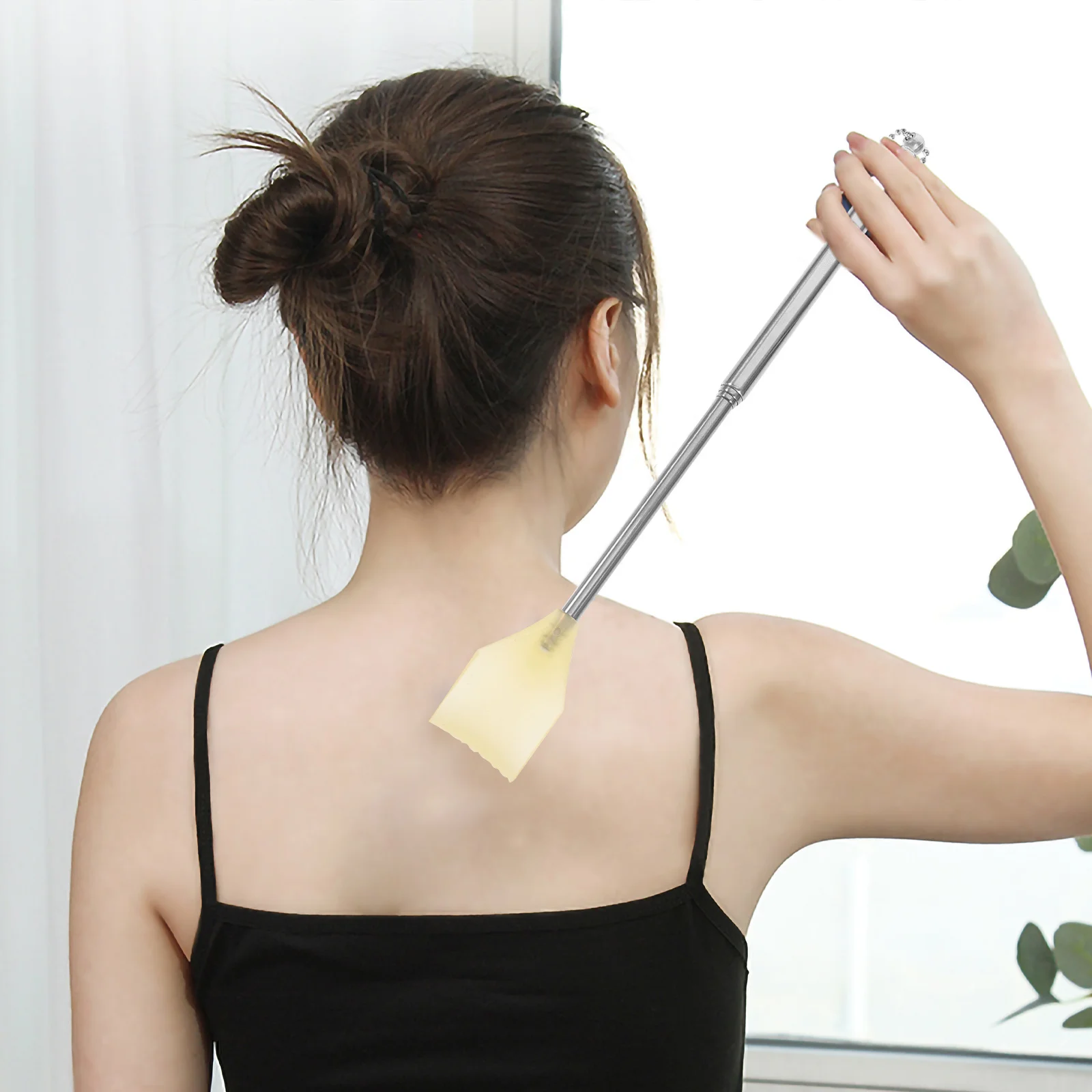 

10 шт., телескопический скребок для спины с длинной ручкой, портативный инструмент для облегчения зуда для взрослых и детей, массажное средство для релаксации из нержавеющей стали