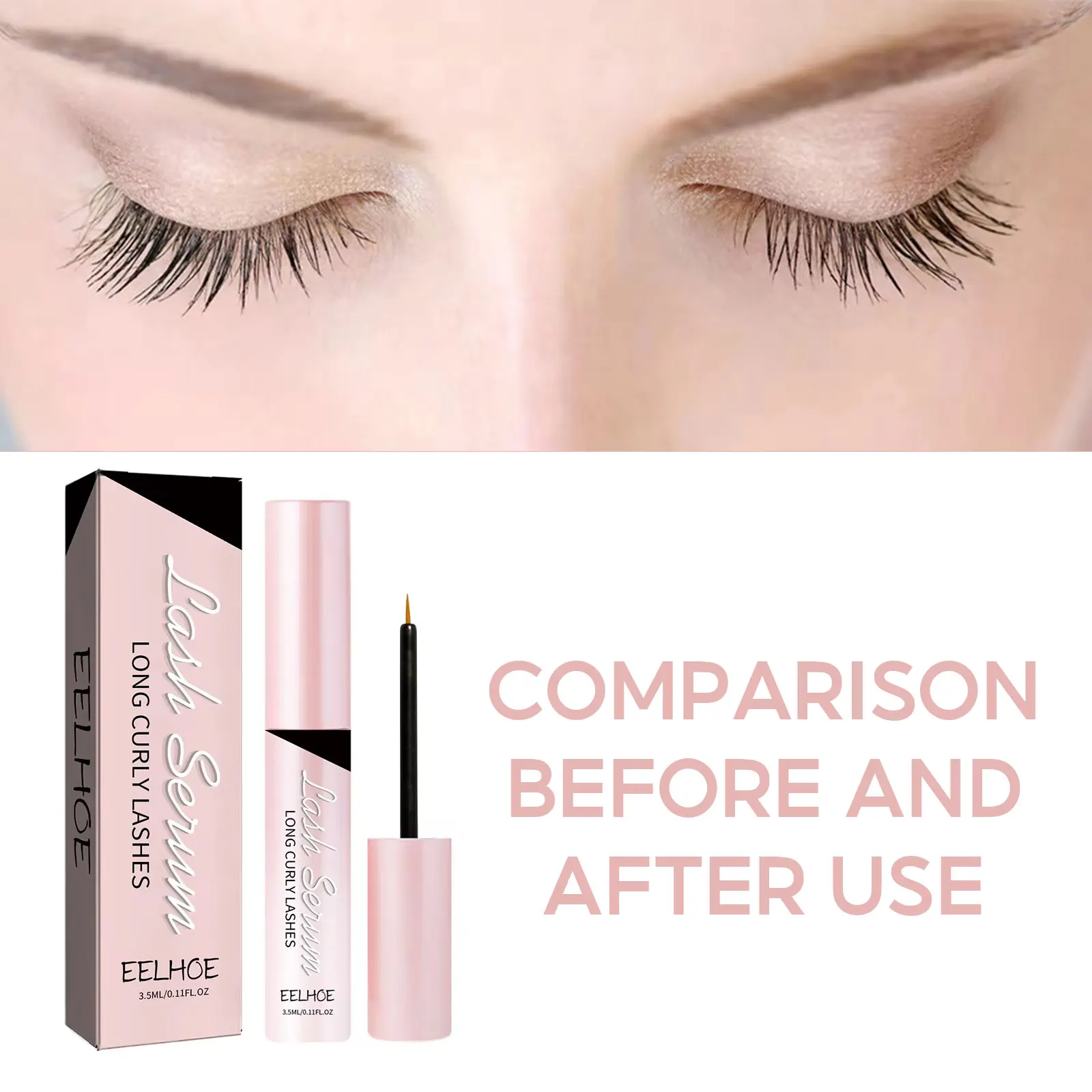 EELHOE Natural Eyelash Growth Serum Lengthening Fast Fuller Thicker Treatment Lash Lifting Lengthening Eyelashes Enhancer Liquid