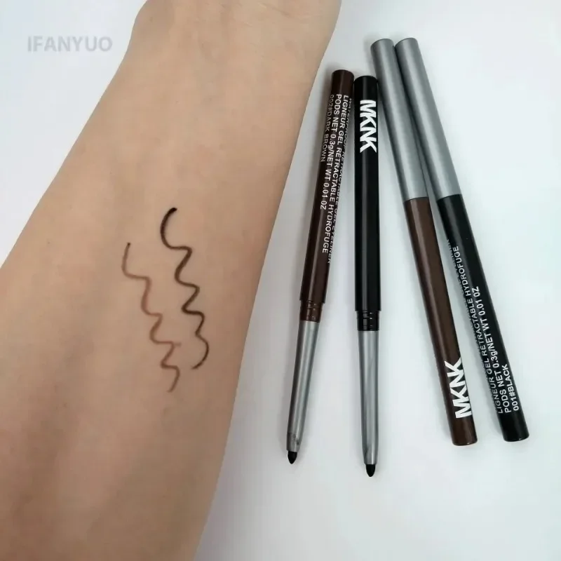Waterproof Black Eyeliner Pencil Smooth Smudge-proof Long-lasting Dark Brown Cream Gel Eyeliner Pen Beginner-Friendly Eye Makeup view 4