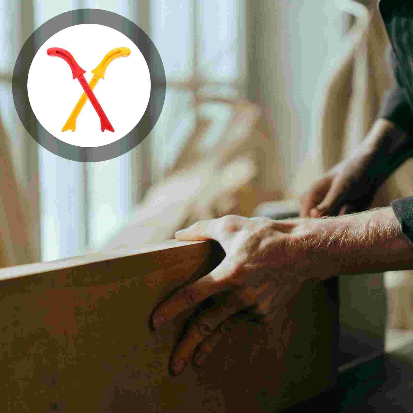 

2 Pcs Woodworking Safety Push Handle Tablesaw Blocks Yellow Stick Pack Plastic Splitter