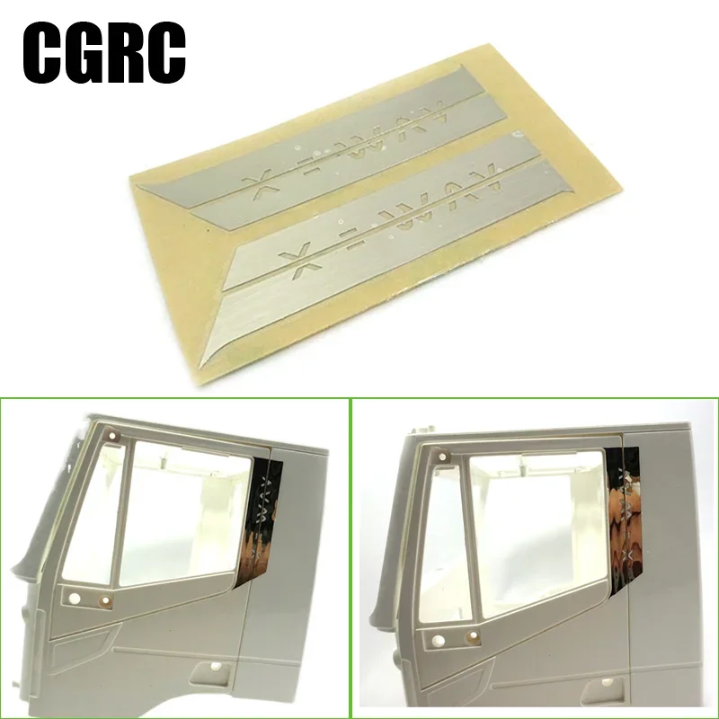 

Metal Sticker Door Frame Model Decorate for 1/14 Tamiya RC Truck Trailer Tipper Scania Benz Actros Arocs MAN Volvo Car DIY Parts