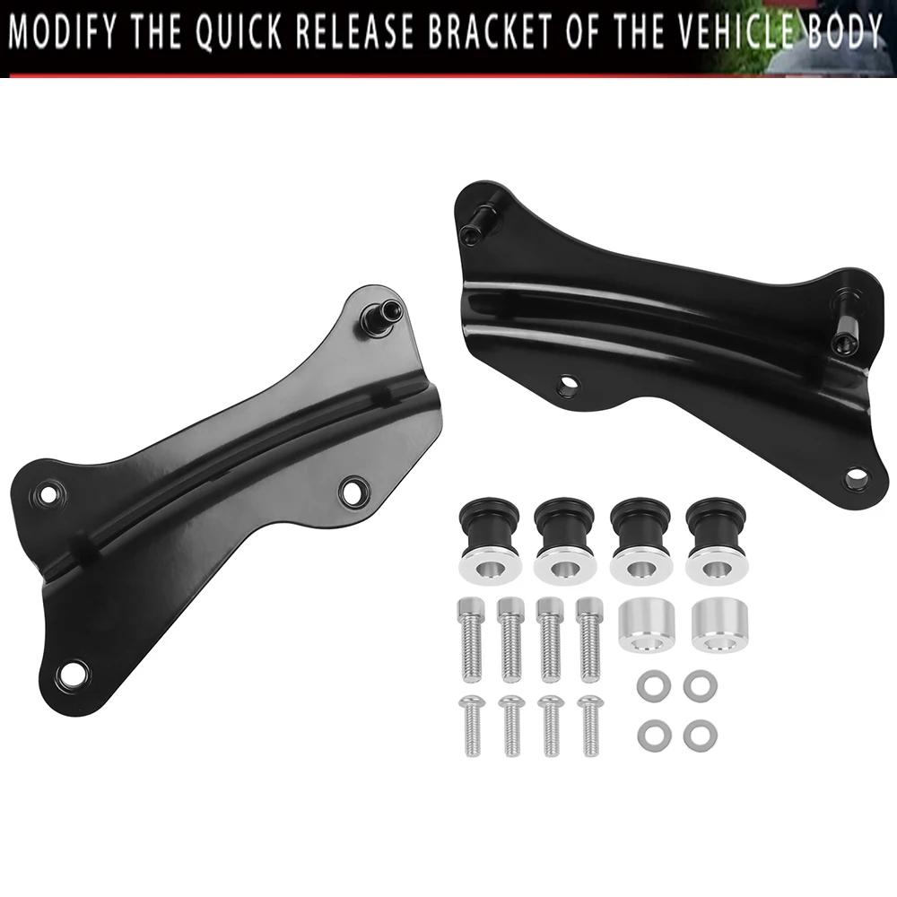 

4 Point Docking Hardware Quick Release Bracket For Harley Davidson Touring Street Glide,Electra Glide,Road Glide,Road King 14-23