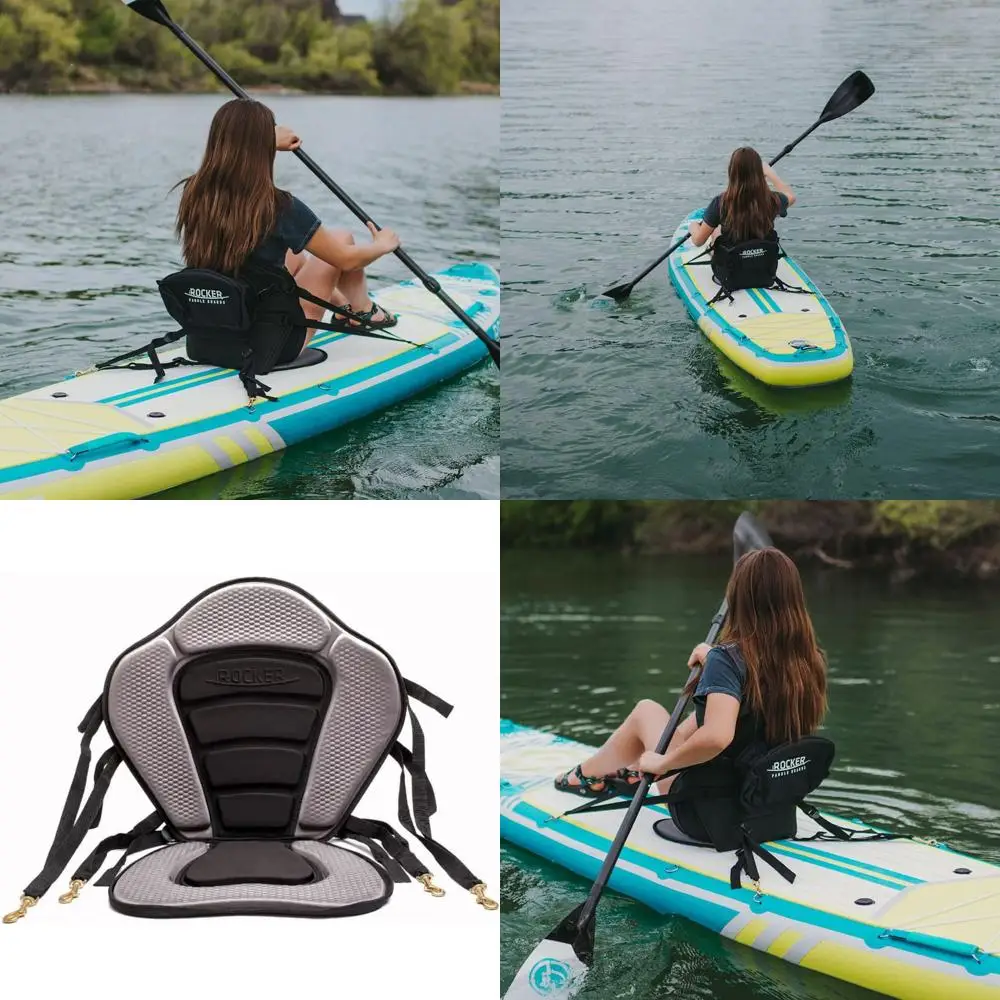 

Надувное сиденье для доски для паддлбординга с мягким упором для спины, регулируемое, портативное, со съемной сумкой для хранения