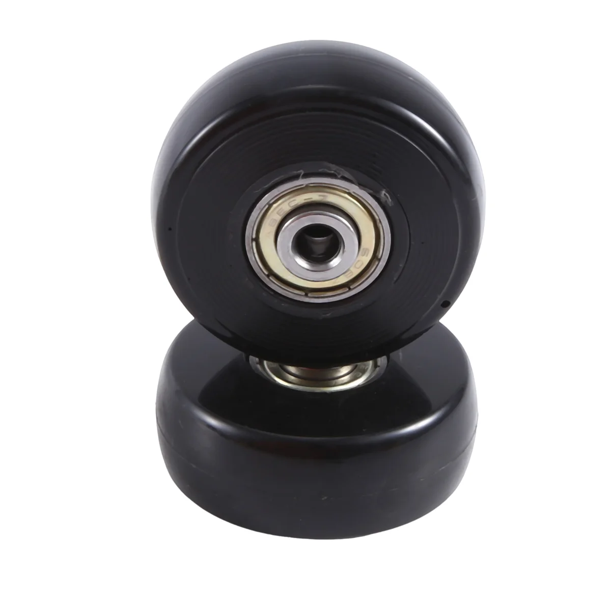 FZFZ 50X22mm 2개의 수하물 가방 교체 바퀴 세트, PU 회전 캐스터 휠 탄소강 베어링 수리 키트