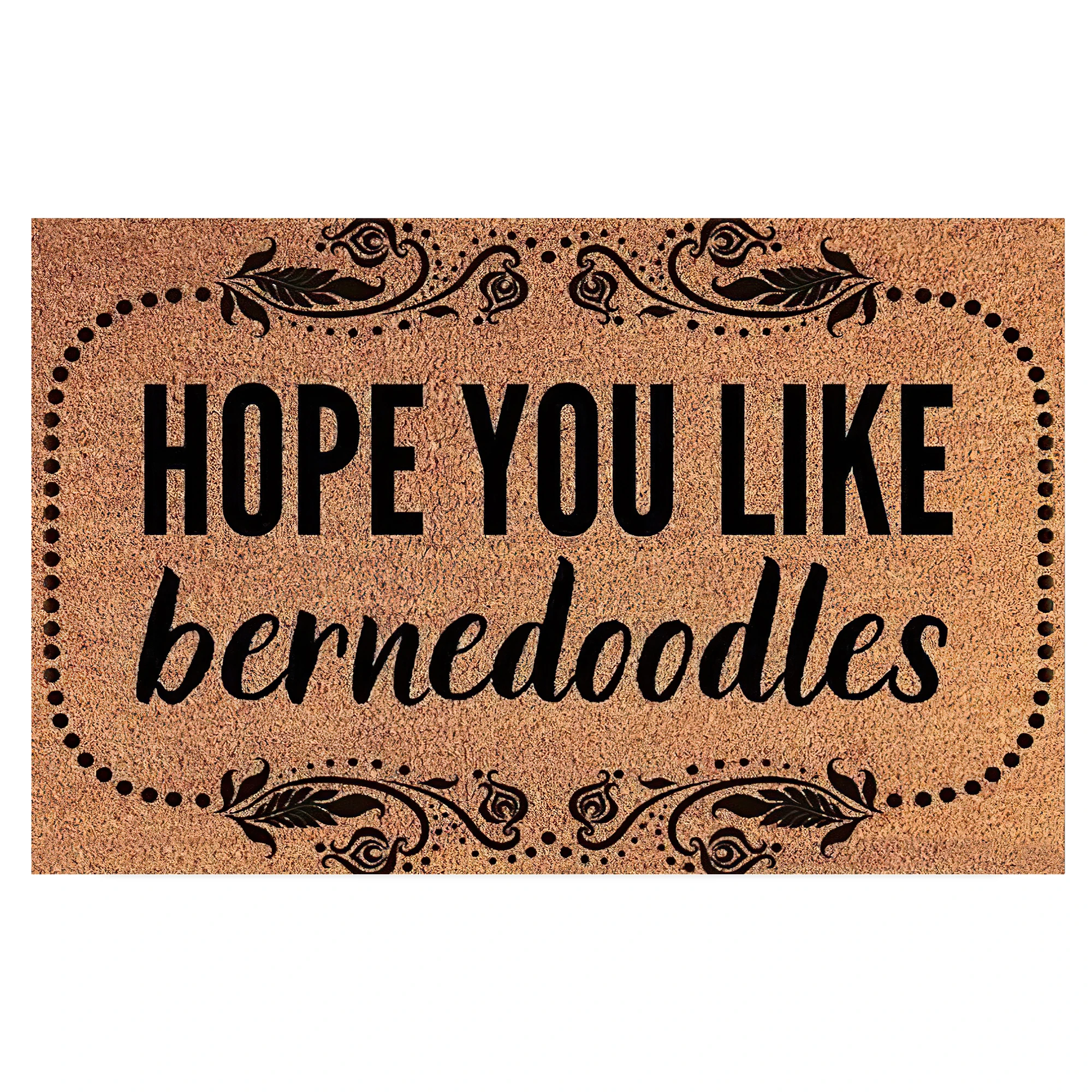 

Коврик для двери Hope You Like Bernedoodles, резиновые нескользящие забавные коврики для прихожей, дверной коврик, напольный коврик для ног в помещении
