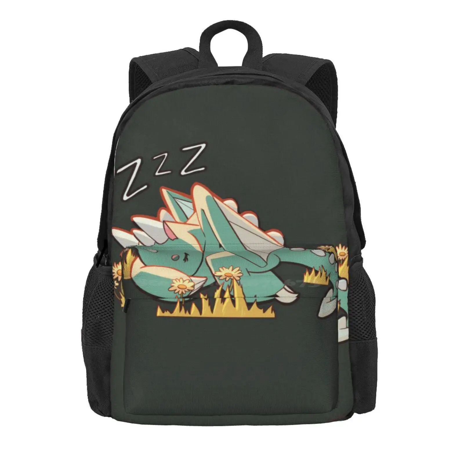 Sleeping Spark The Dragon- Detailed Hot Sale Schoolbag Backpack Fashion Bags Mcoockie Cute Dragon Oc Fantasy A Fairly