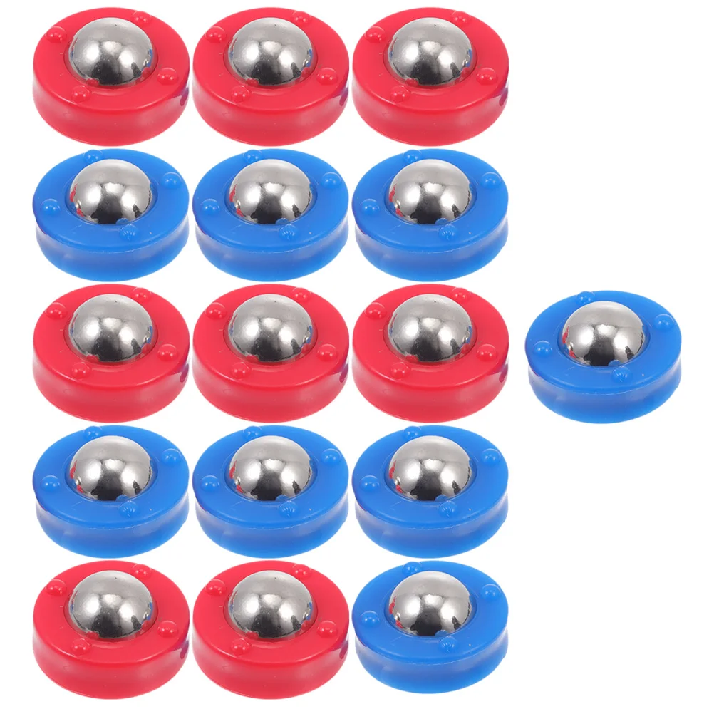 

16pcs Mini Shuffleboard Balls Blue 8 Durable Steel Plastic Table Soccer Rolling Beads Free Sliding Toys Family Fun Long
