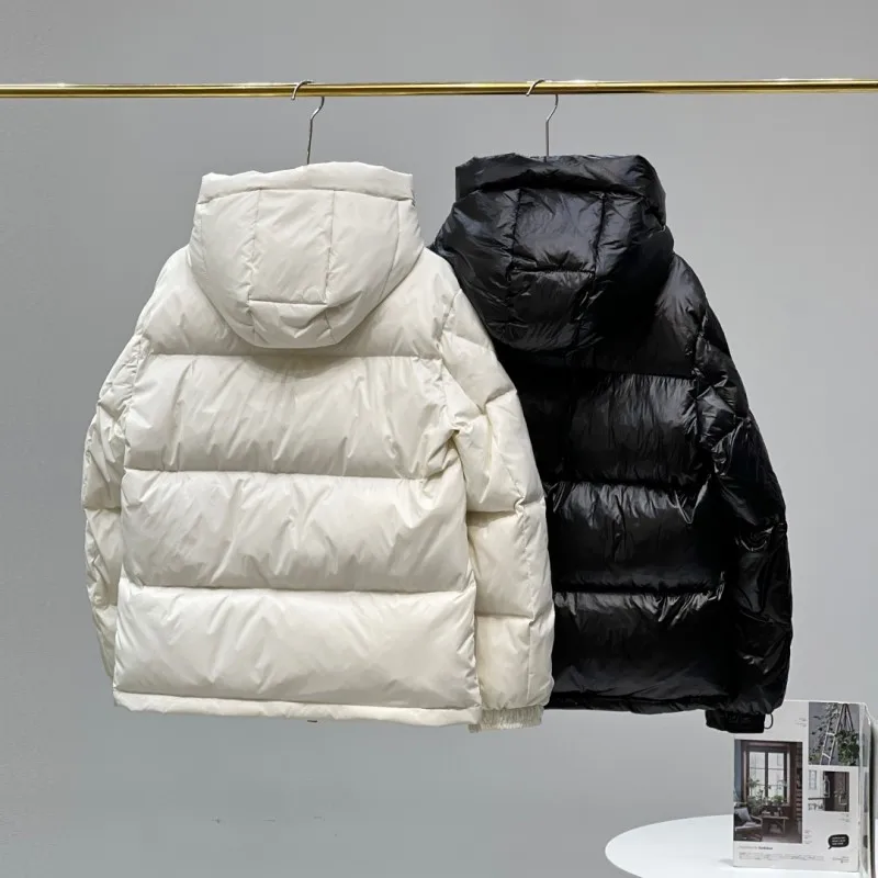 Herbst und Winter Männer und Frauen Kapuzen Daunen jacke y2k Freizeit jacke Doppel reiß verschluss warme Mode Kleidung Bewegung männlicher Mantel