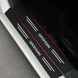 Pegatina de fibra de carbono para alféizar de puerta de coche, cinta antiarañazos lateral, pegatina impermeable para Nissan Qashqai