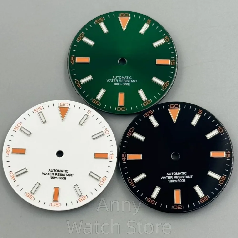 Luminous 32mm Sunberst/Glossy Watch Dial  Watch Face Mod Watch Part Fit NH35 NH36 ETA2824 Miyota8215 2813 Movement