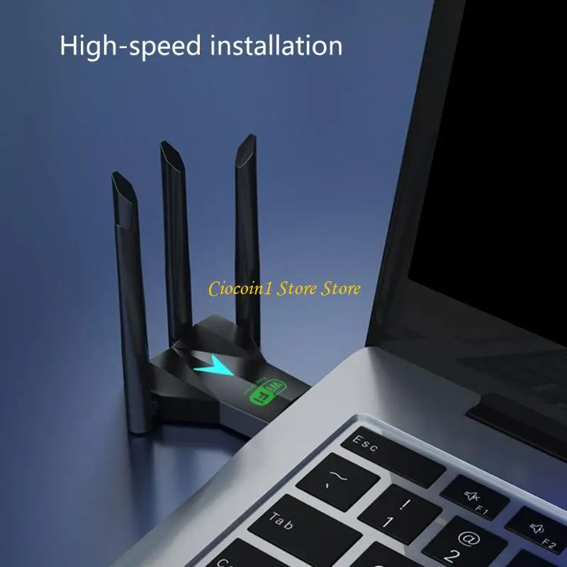 A3PC 4 안테나 무선 USB 네트워킹 카드 2.4G 이중 밴드 1300mbps WiFi 어댑터