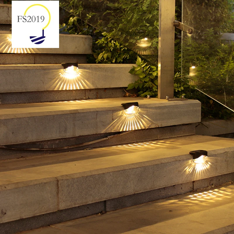 2/1 Pcs Outdoor Solar Powered Stairs Light LED Solar Garden Lamp Waterproof Step Lights Fence Pathway Yard Landscape Decoration