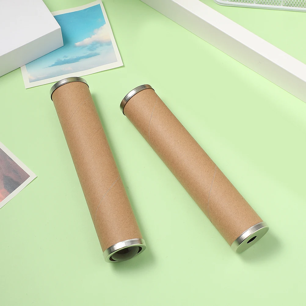 

2 Pcs Kaleidoscope Kit Diy Assembly Supplies Make Kaleidoscopes Kraft Paper Experiment