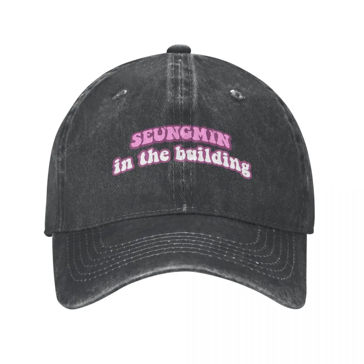 Seungmin Baseball Cap in the Building Street Style Men Washed Hip Hop Hats Sun-Proof Print Skate Baseball Caps Birthday Gift