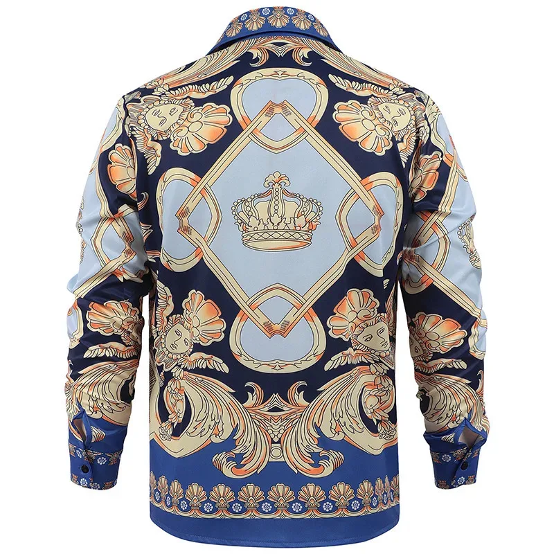 Camisas victorianas góticas medievales Tops hombres pirata manga larga disfraz de fiesta de Halloween ropa gf445f;