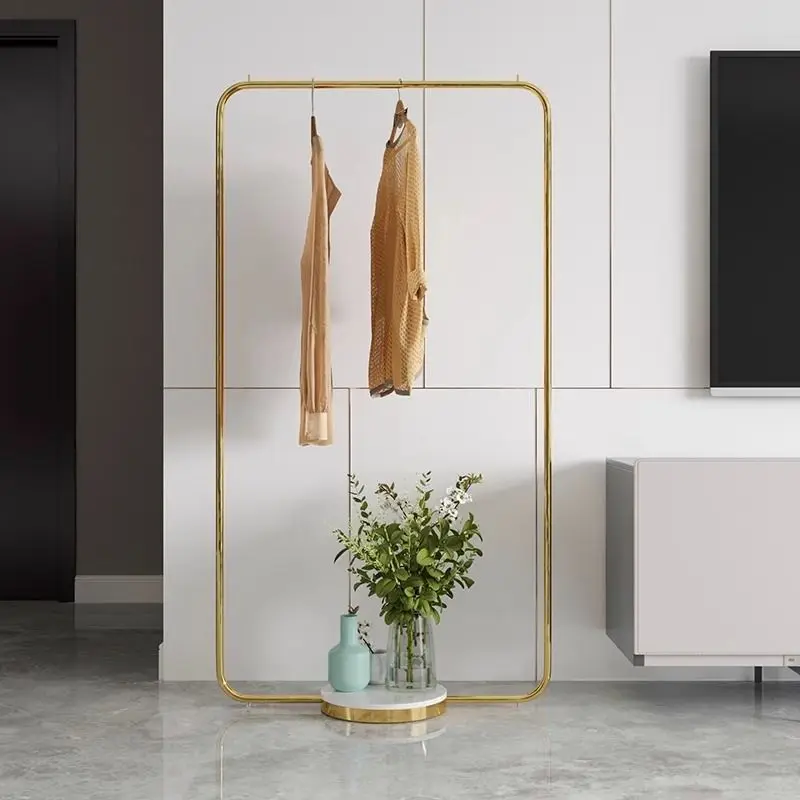 

Custom. European Entry Pendant Pendant Floor Bedroom and Household Stainless Steel Clothes Hanging Rack Vertical Minimalist