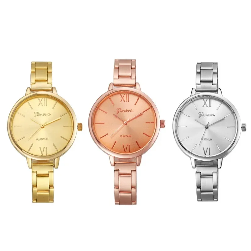 New Women's Steel Belt Watch Women's Simple Business Quartz Wristwatches Roman Scale Steel Watches Wholesale reloj mujer