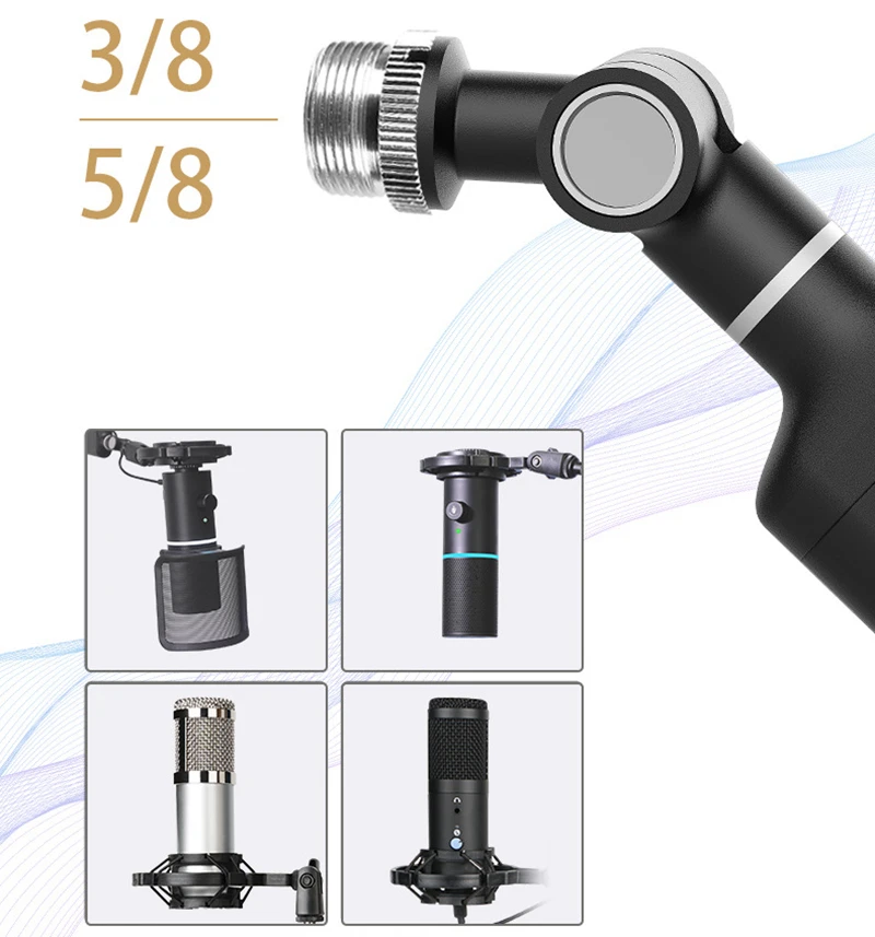 Adjustable Microphone Stand Heavy Suspension Scissor Boom Arm Stands for HyperX QuadCast A8 A6V K658 K688 K669 Mic Recording