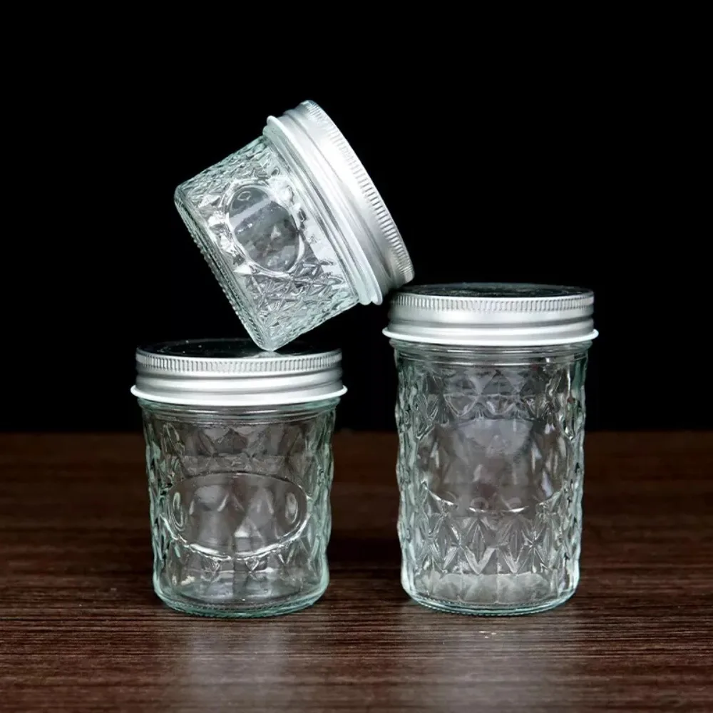 Glass Mason Jar Transparent Glass Sealed Bottle New Transparent Glass Jar for Fruit Juice Jam Dried Fruit Kitchen Supplies