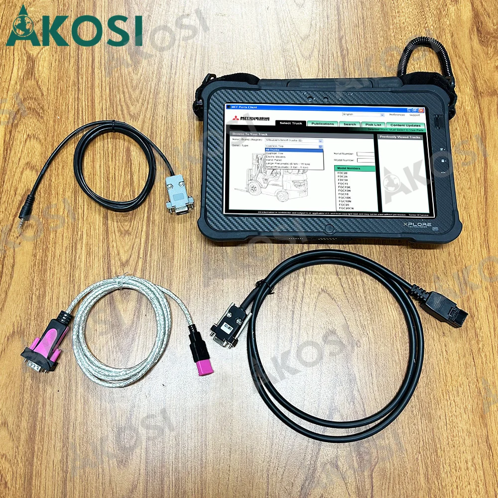 Xplore tablet Ready to use + for MITSUBISHI lift diagnostic tool Auto Forklift Diagnostic scanner Cable 16A68-00500