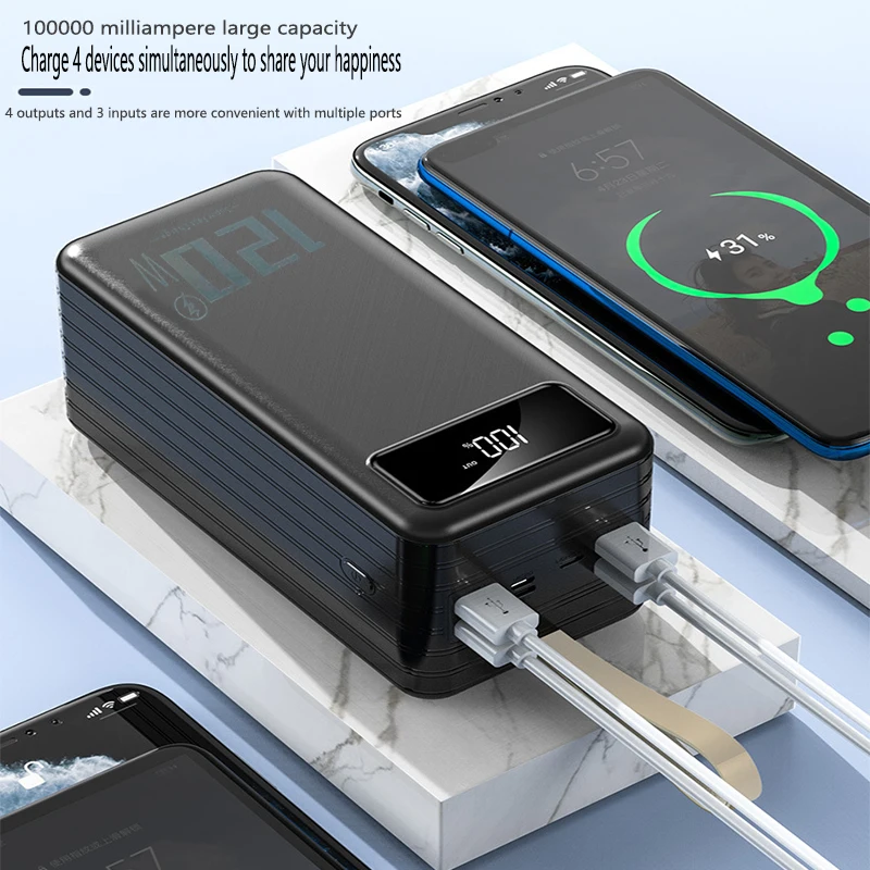 Imagem -05 - Fast Charging Mobile Power Grande Capacidade 100000 Mah Universal Novo