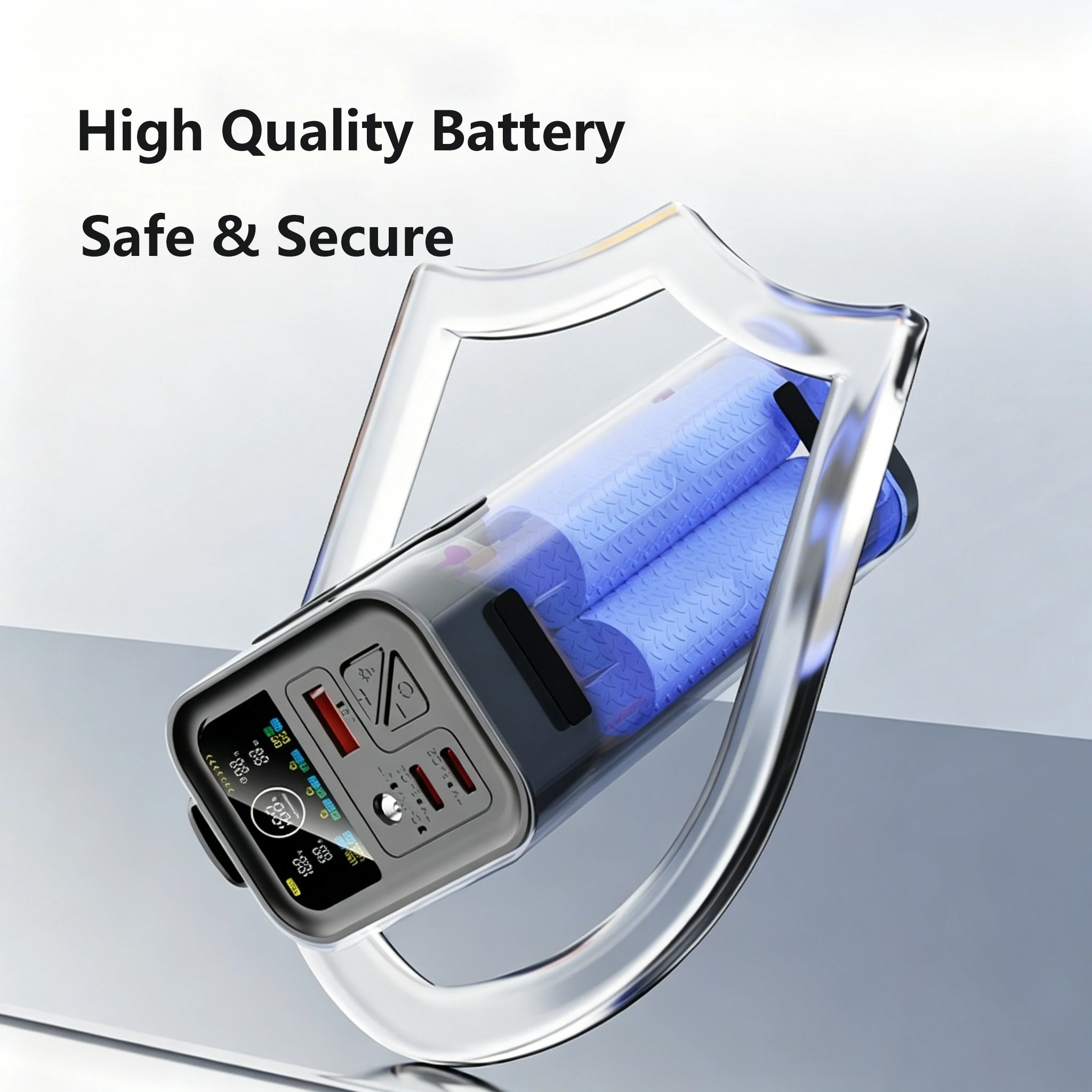 Power Bank 30000mAh Retractable USB C Cable PD 100W Fast Charging Powerbank for Laptop iPhone 17 Samsung Xiaomi External Battery view 5