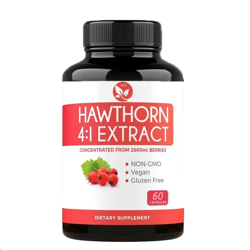 Hawthorn Berry 60 Capsules High Strength Extract - Digestive and Heart Supplement -2660 Mg Berry Concentrate-