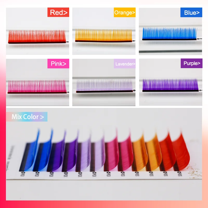 Seamulan Mix Color Eyelashes Maquiagem High Quality Soft Natural Flase Mink Rainbow Eyelash Cilios False Eyelashes Supplier