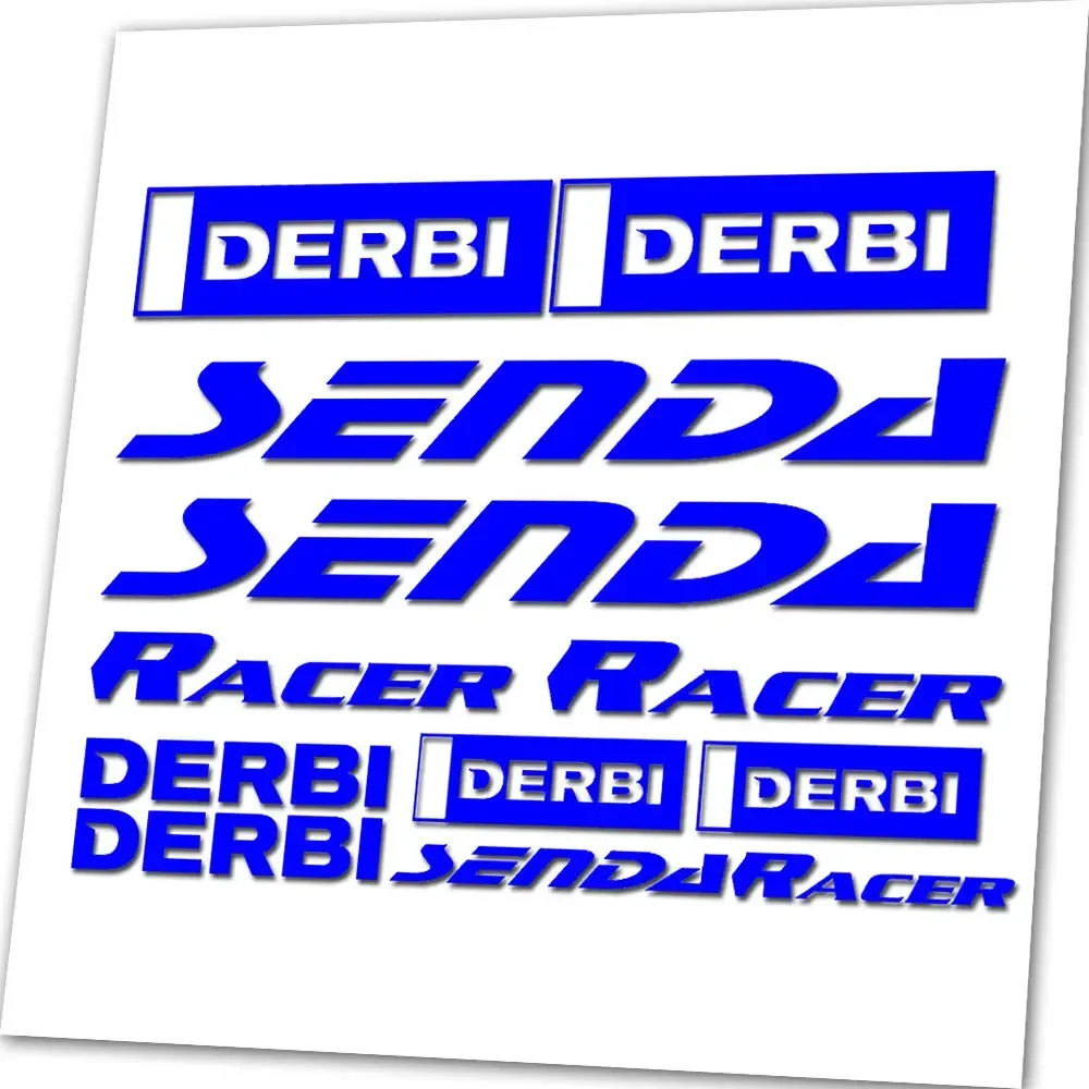 

Derbi Senda Racer Decal Kit – Full Graphic Sticker Set for Dirt Bike Fairings, All Colors Available, Waterproof Vinyl