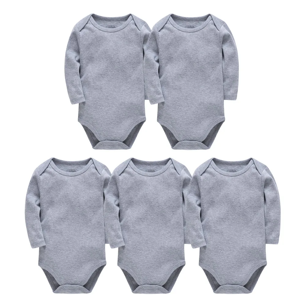 0-24 Months Baby Boy Clothes Cotton Long Sleeve White Black Plain Design Body Bebe Rompers Autumn Junpsuit