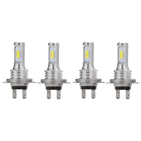 4Pcs Fanless H7 LED H4 Bulb 1:1 Mini Size Head Lamp Wireless CSP LED Chips Car LED Headlight Bulbs 80W 6500K 3000K 12V 24V