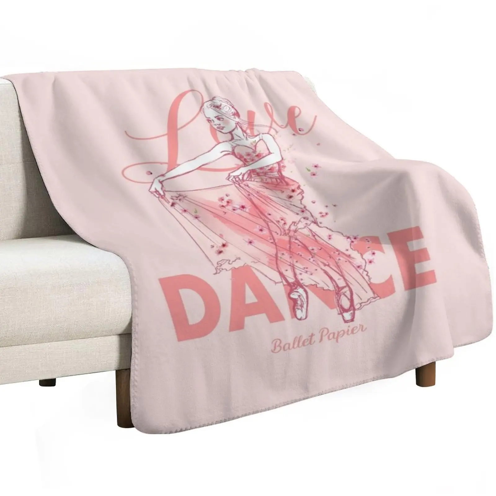 Love Dance Poise Throw Blanket Travel Size Cozy Blanket for Plane Train