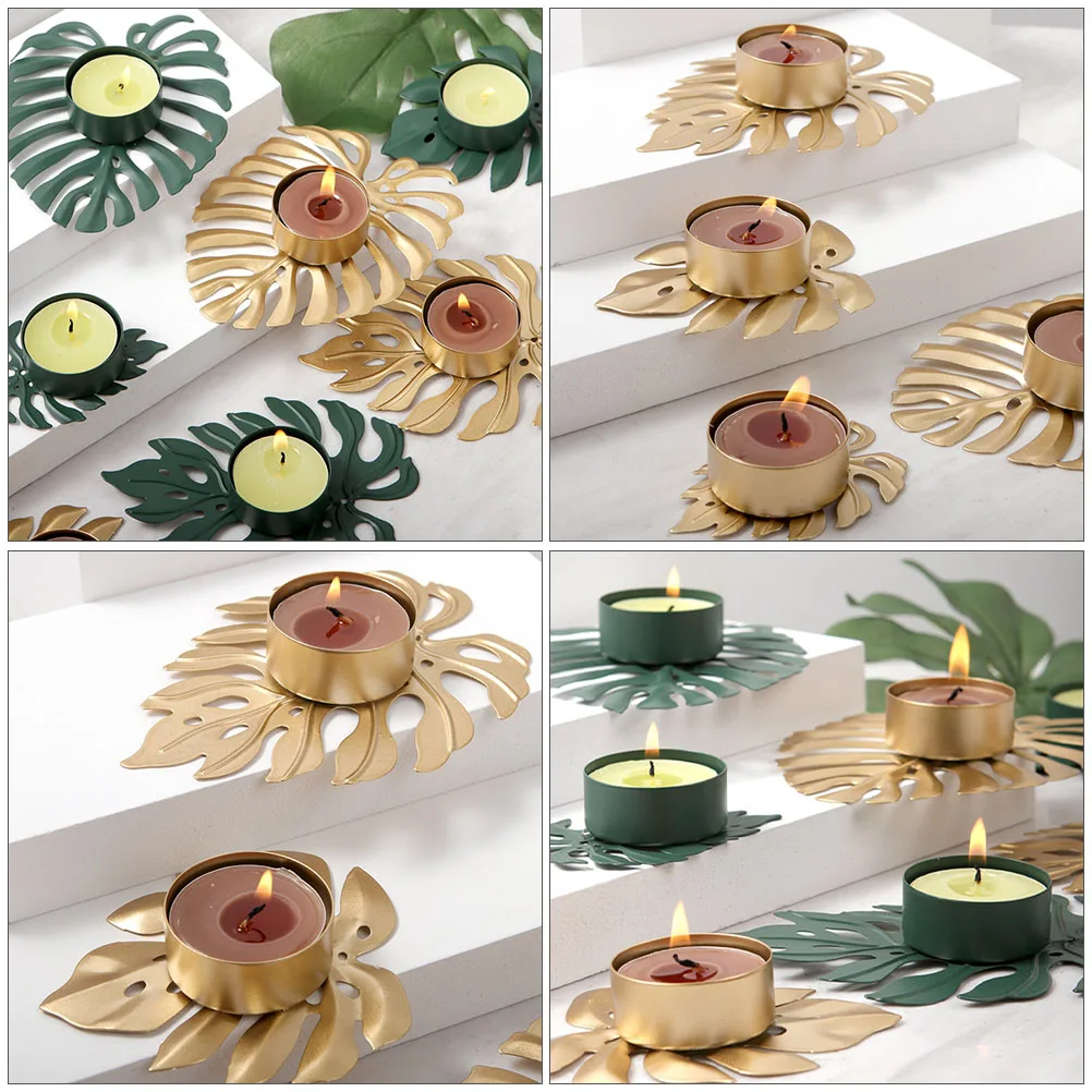 

4pcs Iron C leholder nament Decorative Holder Japanese style Elegant Iron C leholder for Home Wedding Banquet
