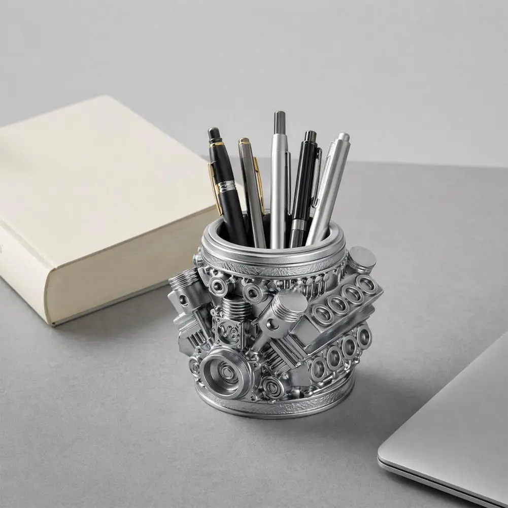 Style Stationery Caddy Vintage Engine Model Pen Holder Engine Model Pen Holder Desk Organizer for Office Desktop for Car
