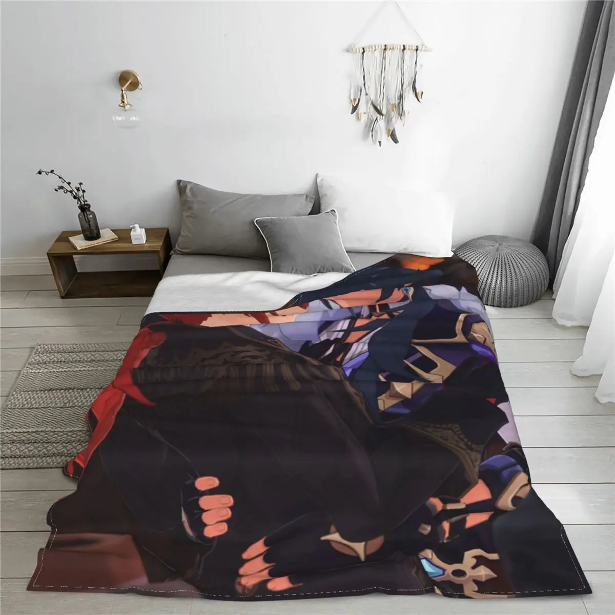 Diluc Kaeya Lgbt Blanket Genshin Impact Anime Plush Throw Blanket Summer Air Conditioning Personalised Lightweight Bedsprea