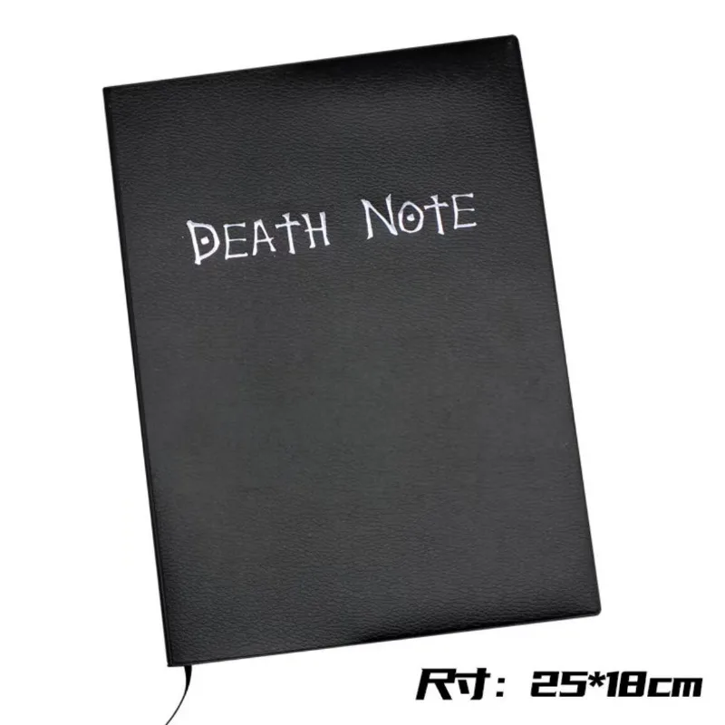 Death Note Animation Peripheral Yagami Moon Notebook Black Notepad Cute Student Learning Stationery Goose Feather Pen Wholesale