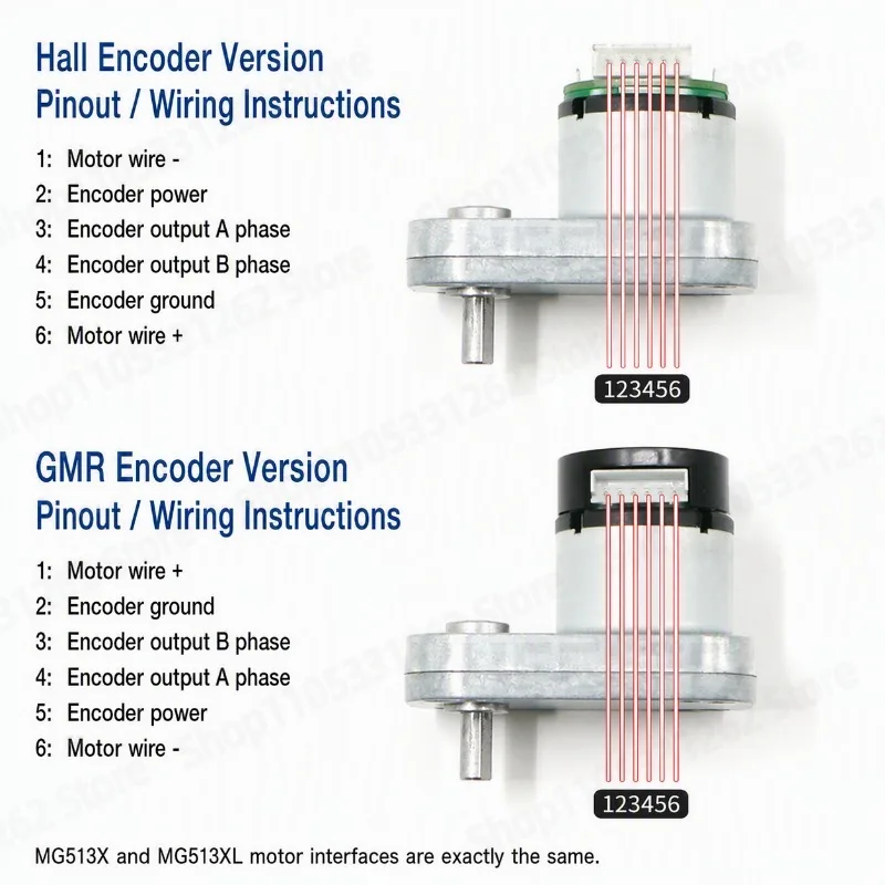 Industrial High Precision MG513X DC Geared Motor 28/1 Reduction Ratio Hall Encoder Bracket Kit Robot Parts
