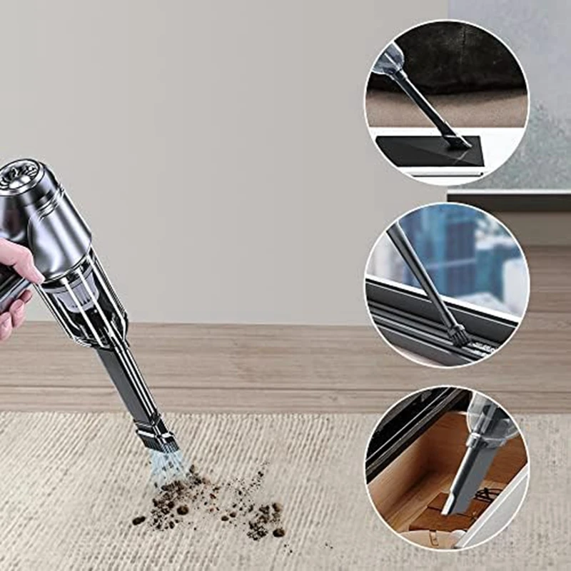 

Wireless Handheld Car Vacuum Cleaner 12000PA High Power Black Handheld Vacuum Cordless Cleaner