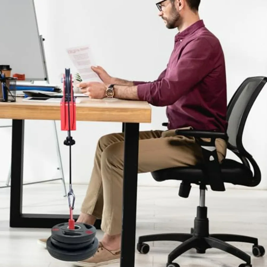 نظام بكرة تدريب مصارعة الذراع الاحترافي لتقوية الساعد والمعصم: آلة كابل قابلة للتعديل بمقبض حبل #6