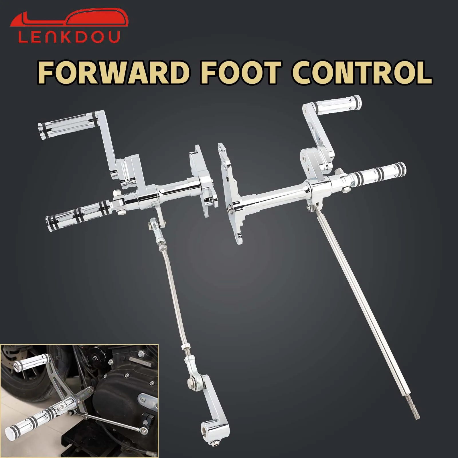 

Motorcycle Forward Controls Foot Pegs Complete Kit For Harley Sportster XL883 XL1200 48 72 1986-2003 Moto Accessories Aluminum