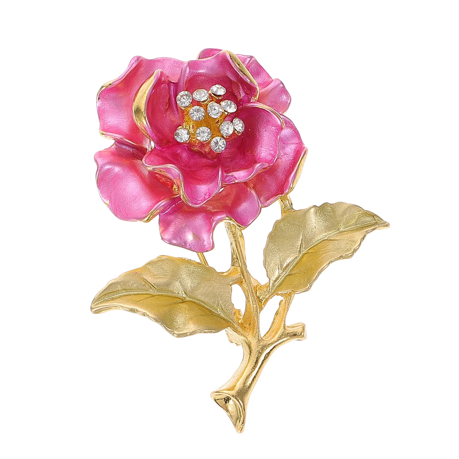 بروش سبيكة زهرة دبوس الصدر حجر الراين مجوهرات الزخرفية هدية للنساء حفل زفاف عيد الحب #2