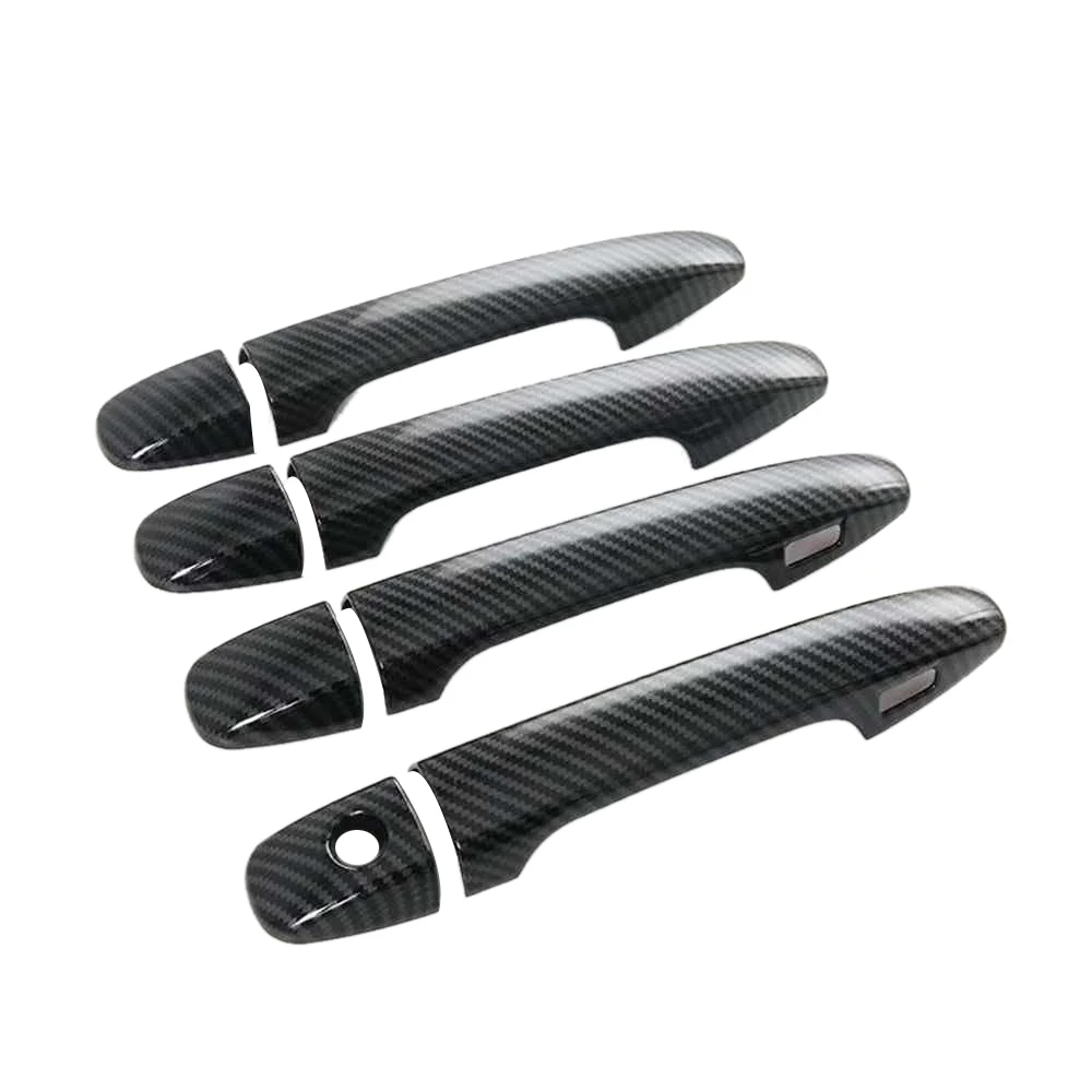 For Subaru Outback Legacy 2020 2021 Car Door Handle Cover Trim Decor Accessories with Smart Keyhole, Black 4PCS